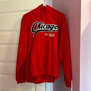 Red Chicago hoodie